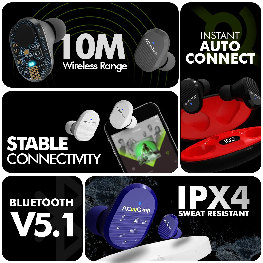 DwOTS 101 Wireless Earbuds White - Image 7